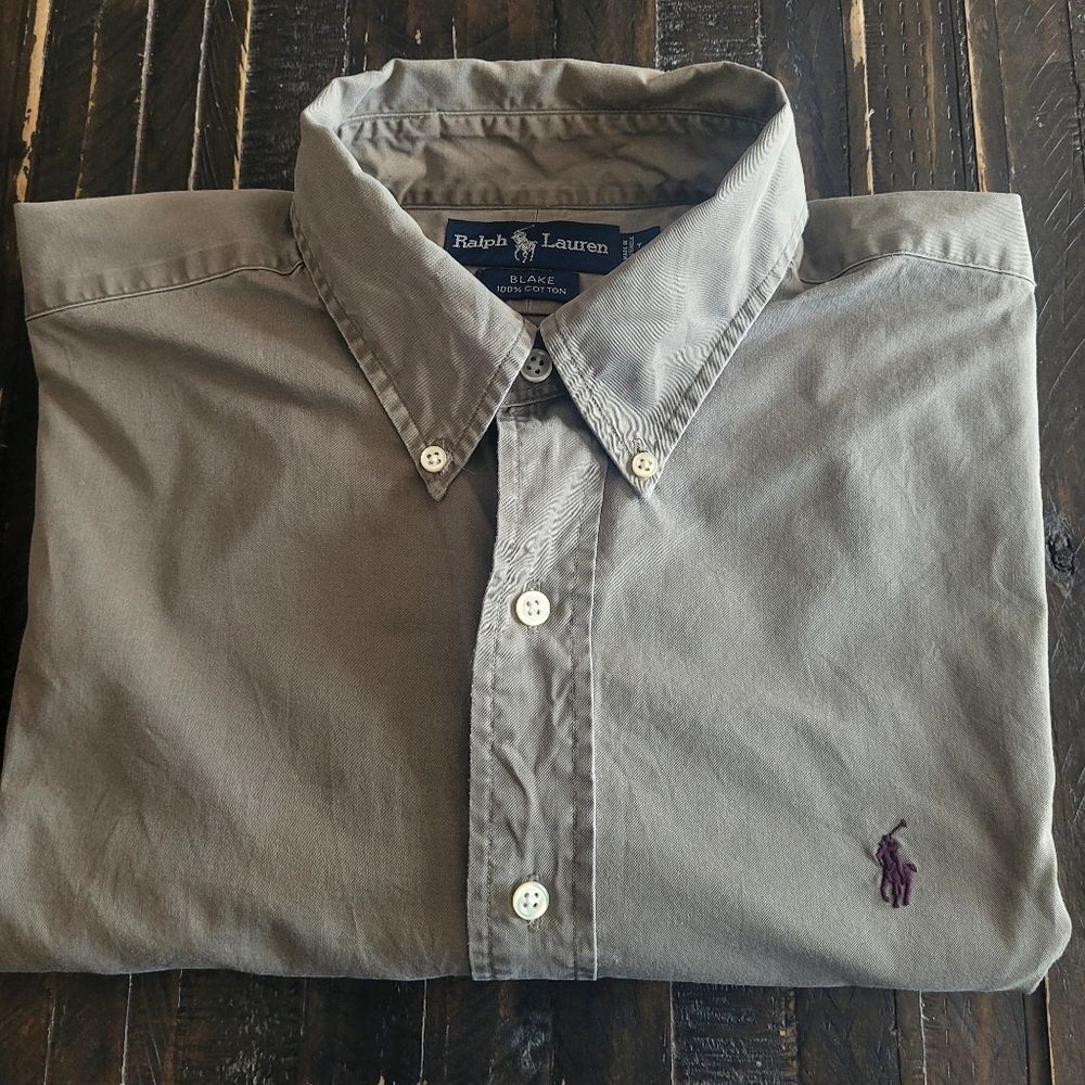 Vintage Polo Ralph Lauren Blake Button Up Shirt Long Sleeve Mens Size Large